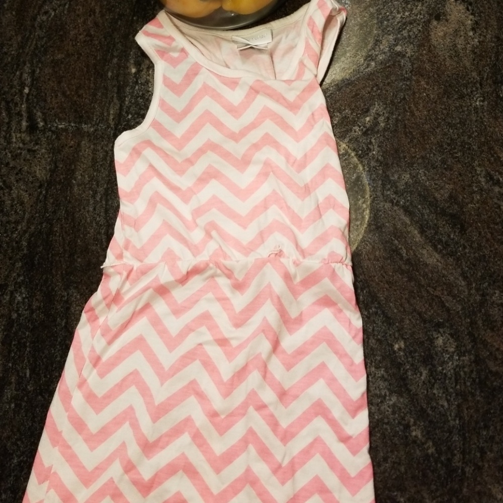 Lavender white and pink hi-low sun dress